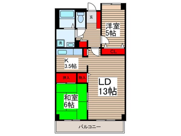 アクシス高砂の物件間取画像